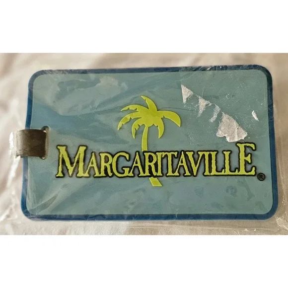 Margaritaville Blue Palm Tree Luggage Tag Travel ID Tag New Sealed