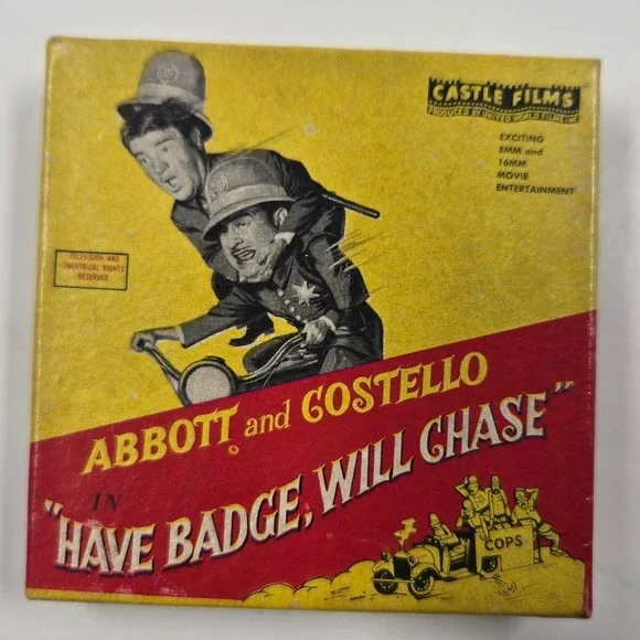 Abbott and Costello Have Badge Will Chase Castle Films Super 8mm Movie No. 850