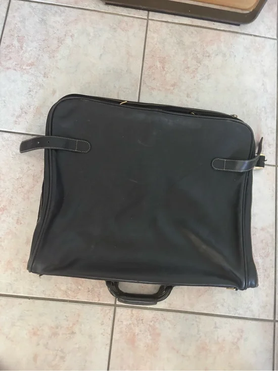 Bally leather suit case garment bag travel luggage