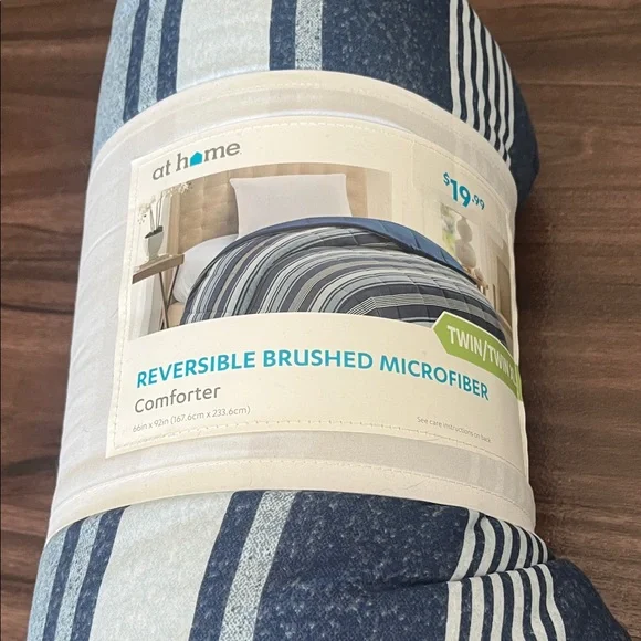At Home Navy Reversible Microfiber Comforter