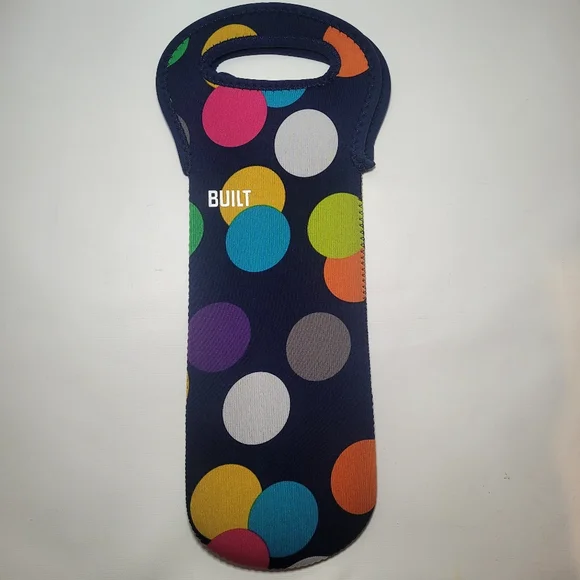The Built NY One Wine Bottle Carrier. Fun colorful pattern