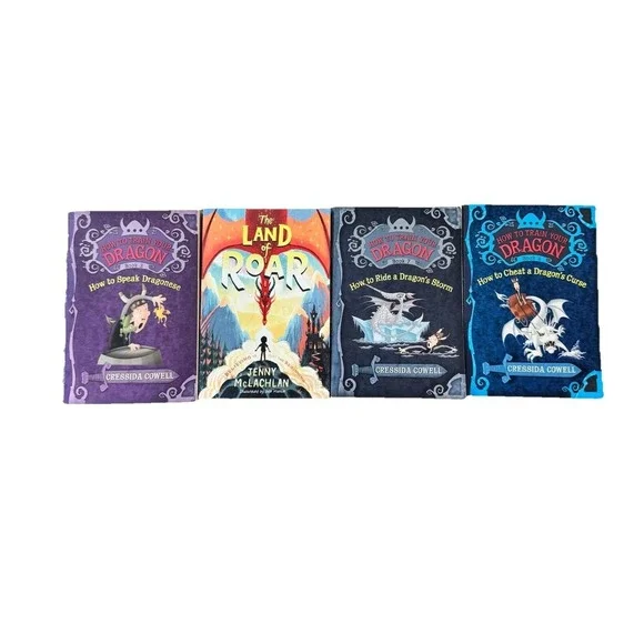Young Adult Book Bundle Lot How To Train A Dragon Series The Land Of Roar 4Books