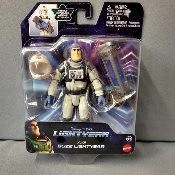 Disney Pixar Lightyear XL-01 Buzz Posable Figure Toy Mattel Ages 4+