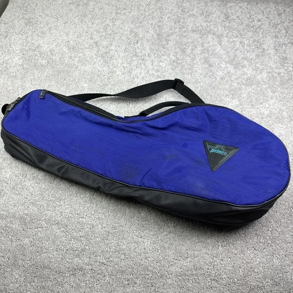 Vtg 90s Prince Double Tennis‎ Racket Bag Case Pocket Blue Purple