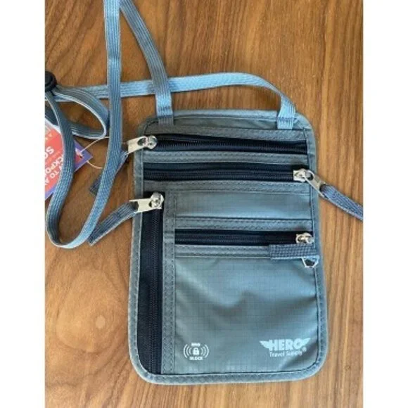 New Neck Wallet, RFID Blocking Passport Holder, Easy to Conceal Travel Pouch