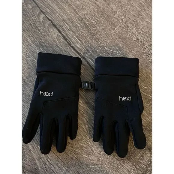 HEAD Kids’ Touchscreen Gloves - BLACK Heather winter layer size Small