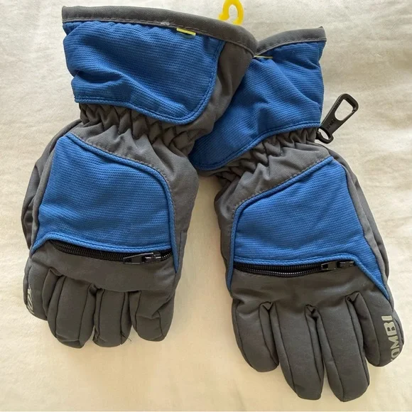 Kombi Youth Roamer Jr. Blue and Gray Winter Gloves