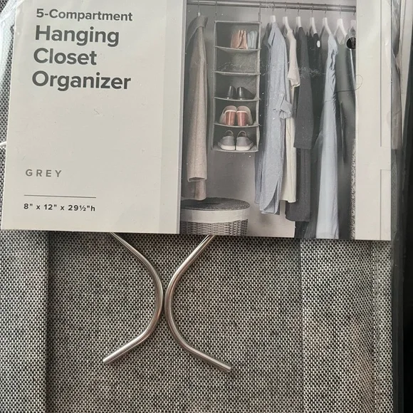 Grey Hanging Closet Organizer