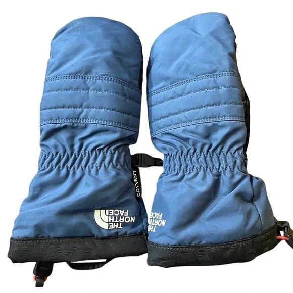 The North Face Kids Montana Ski Mitten Snow Gloves Blue Size Medium MSRP‎ $50