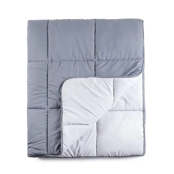 Tadpoles Box Quilted Comforter - Grey - Twin