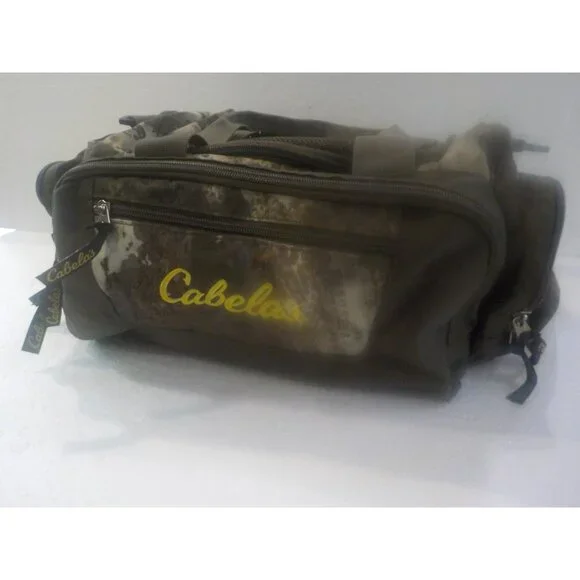 Cabela's Camo Tote Bag O2 Octane Travel Tote No Shoulder Multi Zip Compartments