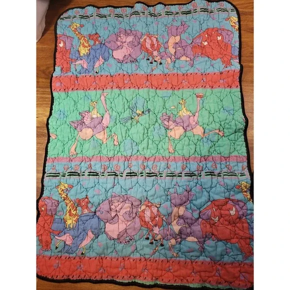 Vtg 1990s Disney Lion King Toddler Bed Baby Crib Blanket Comforter Simba 39 X 51