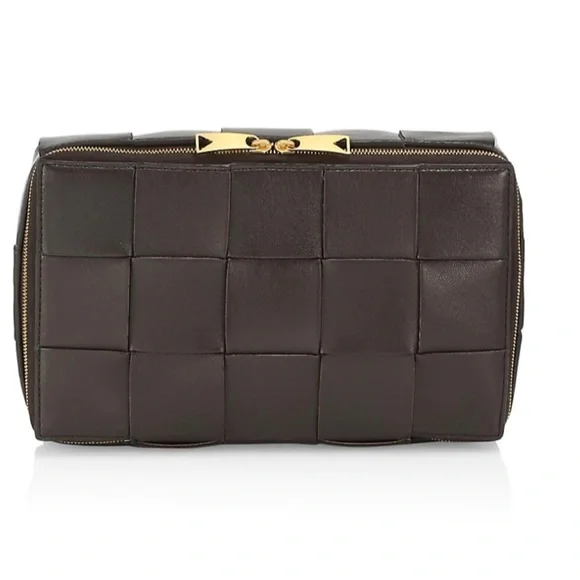 Rare Bottega Veneta Intrecciato Cassette Travel Case Fondant NWT + Dust Bag Auth