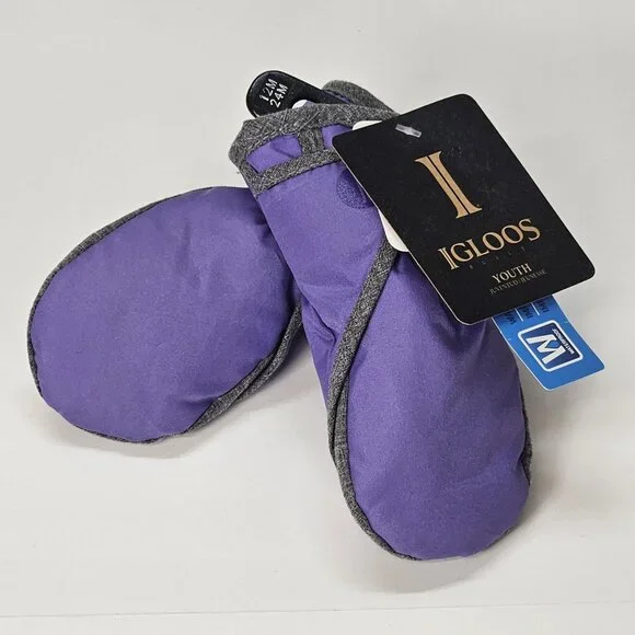 Igloos Infant 12-24 Months Ski Insulated Mittens 3M Thinsulate Waterproof Purple