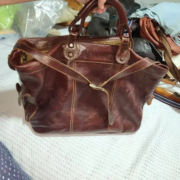 TUSCANY LEATHER EUC XL TRAVEL WEEKENDER BAG
