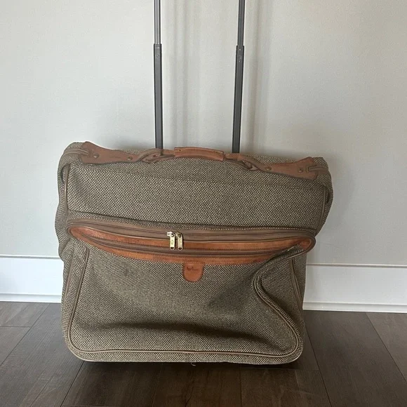 Vintage Hartmann Rolling Garment Bag with Leather Trim