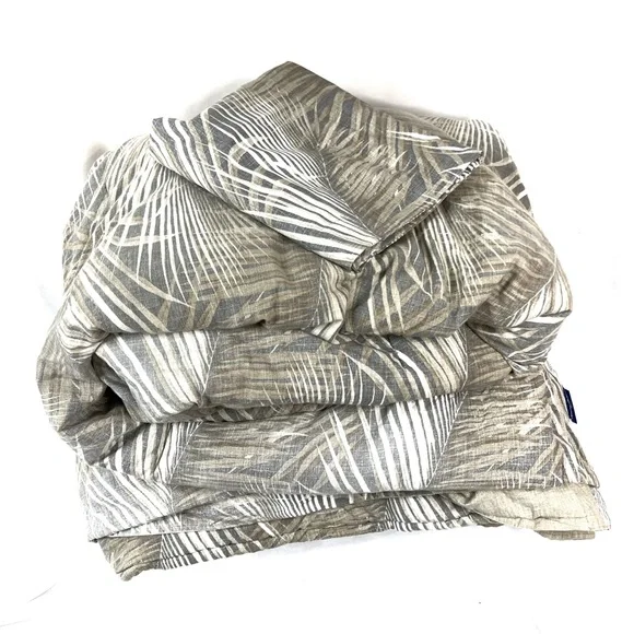 Tommy Bahama | KING Comforter Neutral Beige Green Palm Leaf