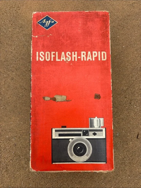 Vintage 60s Agfa Isoflash-Rapid Isinar Lens Camera from Germany