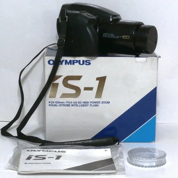 OLYMPUS IS-1, 35-135MM Camera F4.5-5.6 High Power Zoom, Dual-Strobe Flash