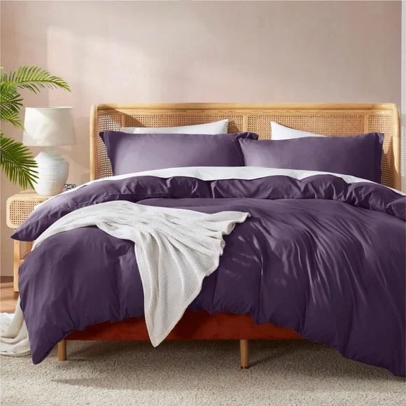 Nestl Purple California King Duvet Cover Set