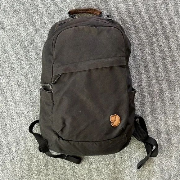 Fjallraven Backpack Black G-1000 Laptop Compartment Travel Daypack Mens