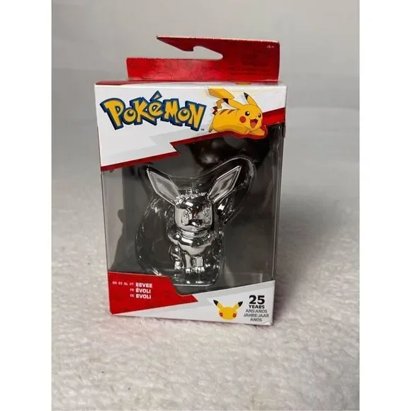 Pokemon 25th Anniversary Select Silver Battle Figure Eevee