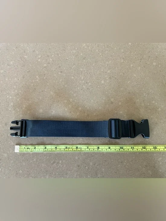 Adjustable Black Webbing Strap with Slide Buckle