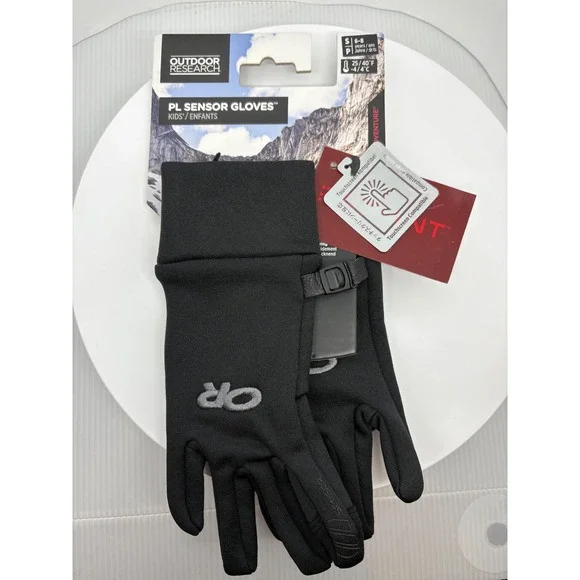 Outdoor‎ Research Kids PL Sensor Gloves Touchscreen Compatible Black Size S