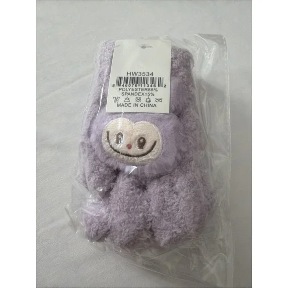 Authentic Warm Fluffy Holiday Series Labubu Mittens Limited Gloves‎ Small Kids
