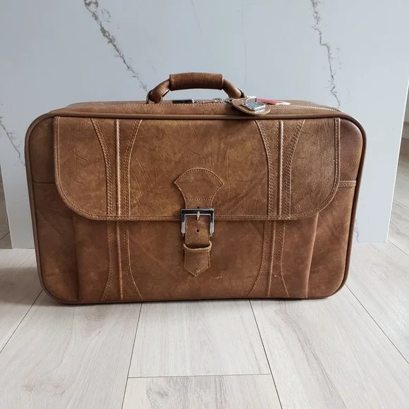 Escort American Suitcase Unisex Large Brown Luggage Works Vintage 1975 Carry On