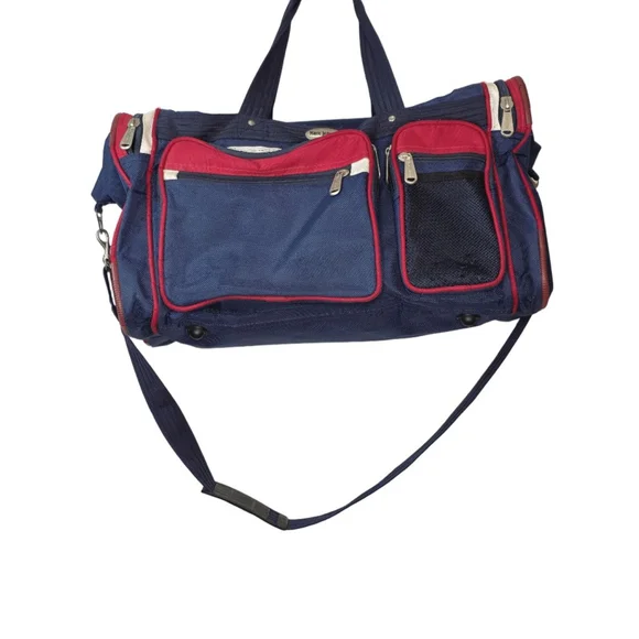Men's Marc Johnson Blue Red Duffle Bag One Size
