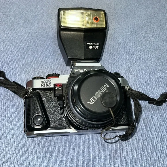 Pentax AF 160 program plus vintage film camera