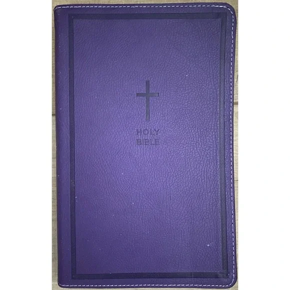 Holy Bible New King James Version Purple Leather Thomas Nelson Publishers