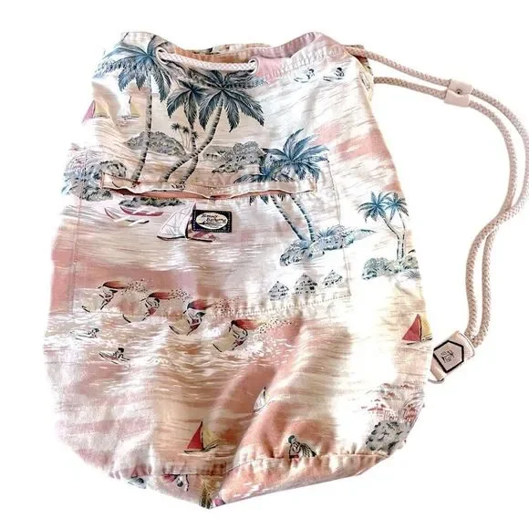 Vintage 90’s Tommy Bahama XL Cotton Drawstring Sling Bag