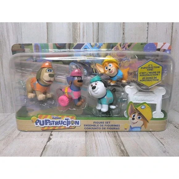 Disney Junior PUPSTRUCTION Collectible Figures 5 Piece Set Tank Phinny Roxy Luna