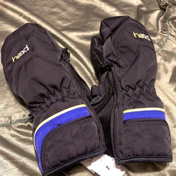 HEAD SNOW SKI GLOVES MITTENS SZ SMALL BLACK NEW SNOWBOARDING WINTER