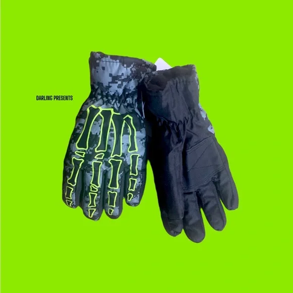 3M Thinsulate Waterproof Skelton Gloves Kids Color Size 4-7