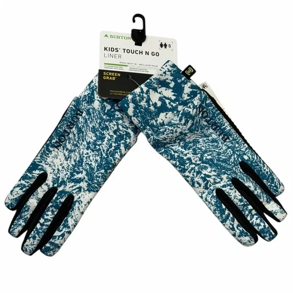 BURTON KIDS TOUCH N GO LNR BLUE BLOTTO TREES SIZE S UNISEX YOUTH SKI WINTER