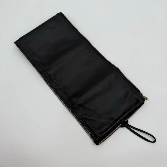 Vintage Leachman Friesen Leather Zip Men's Tie Travel Case Carrier‎ With Hanger