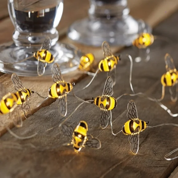 Lot of 4 Battery Operated LED Bee 🐝 String Lights NIB