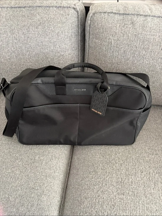 Michael Kors Black Nylon Laptop Briefcase with Detachable Strap