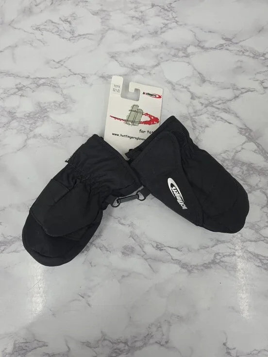 Hotfingers Black Toddler Insulated Mittens Gloves NEW