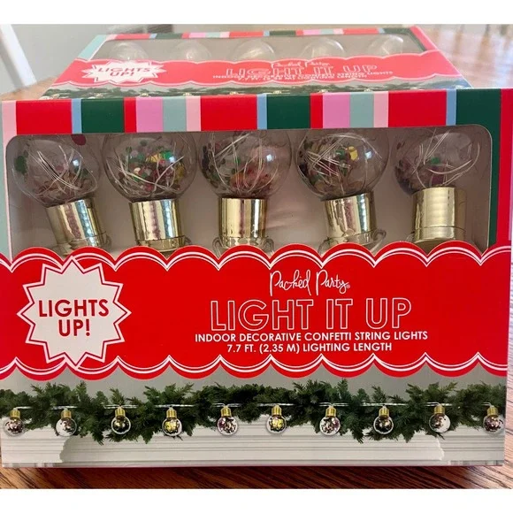 New 4 Boxes Packed Party Light It Up Confetti String Lights Indoor Battery