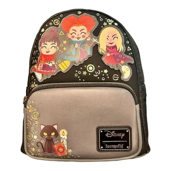 Loungefly Disney Hocus Pocus Sanderson Sisters Mini‎ Backpack Black