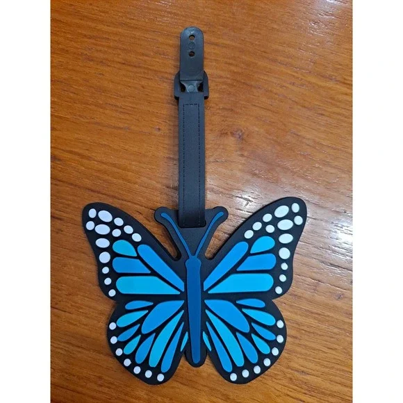 New Aqua And Blue Butterfly Travel‎ Baggage Backpack Suitcase Luggage Tag