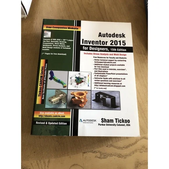 AUTODESK INVENTOR 2015 FOR DESIGNERS By Cadcim Technologies Excellent Condition