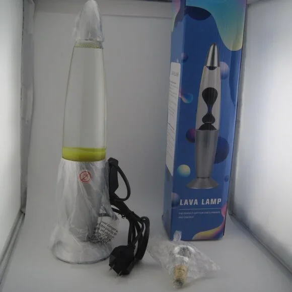 NEW Retro Silver Lava Lamp Light 13.5