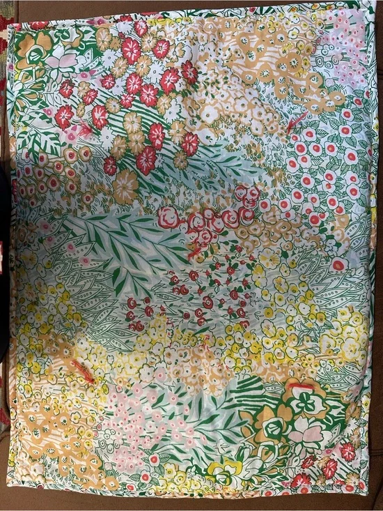 Floral Print pillow shams - Green, Yellow & Red