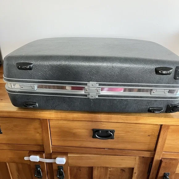 Vintage Samsonite Profile II‎ Gray Hard Case Suitcase Luggage 24 x 18 x 8.5