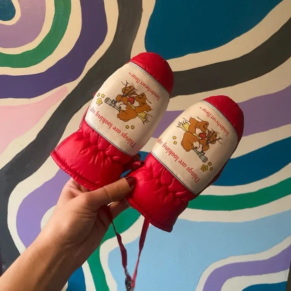 Vintage Tenderheart Bear Mittens